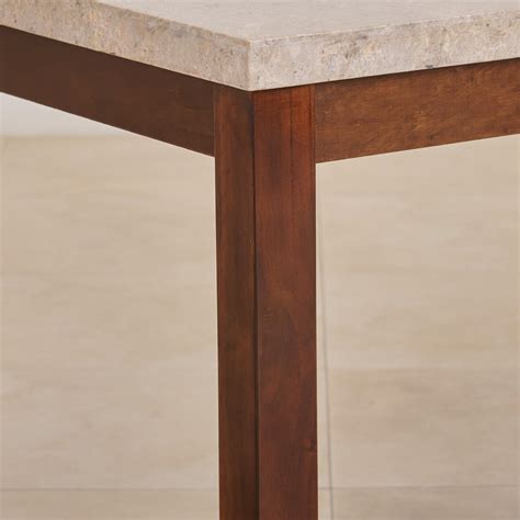 Buy (Refurbished) Oxville Marble Top 6-Seater Dining Table - Brown from ...