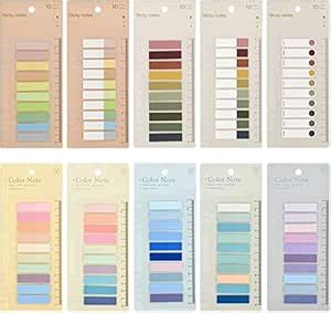 SCHMIDT 2000Pcs Sticky Index Tabs, 10 Sheets Morandi Book Page Tabs ...