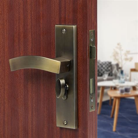 Handle Waala- Premium 8 Inch Cylindrical Plate Mortise Door Lock Handle ...