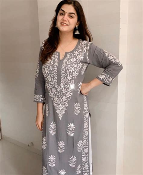 SABA Dark grey modal cotton kurti – Label Jiyani