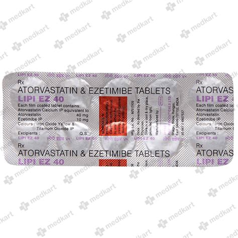 LIPI EZ 40MG TABLET 10'S, Price, Composition & Generic Alternatives ...