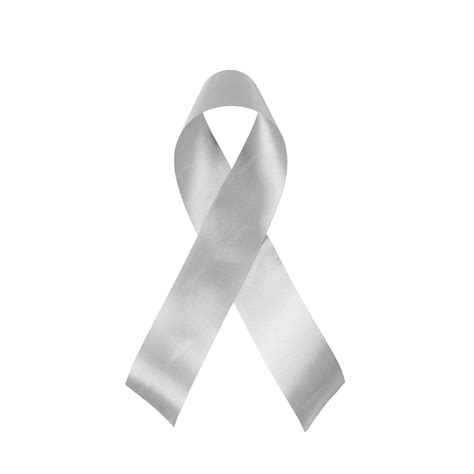 Premium Photo | Lung cancer awareness with white ribbon on transparent ...
