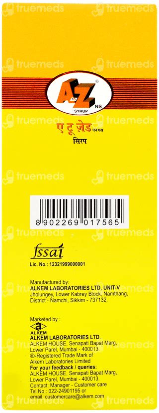 A To Z Ns Syrup 100 ML | Order A To Z Ns Syrup 100 ML Online at Truemeds