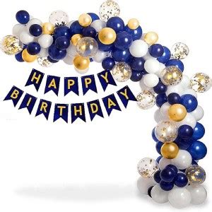 Zebra finch Blue Gold White Birthday Decoration kit Price in India ...