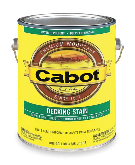 Flat Semi-Solid Deck Stain, Mission Brown, 1 gal - Grainger