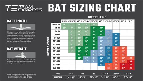Baseball Bat Sizing Chart & Buying Guide in 2025 | Baseball bat, Bat ...