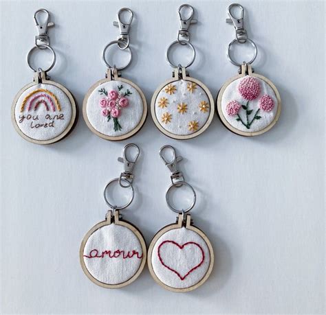 Image result for How to Make Embroidered Keychains
