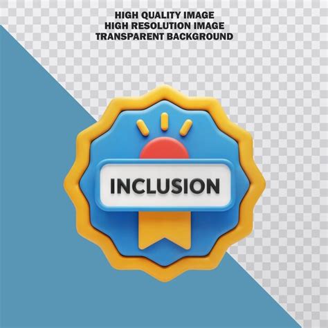 3d inclusion badge for diversity and equality | Premium PSD