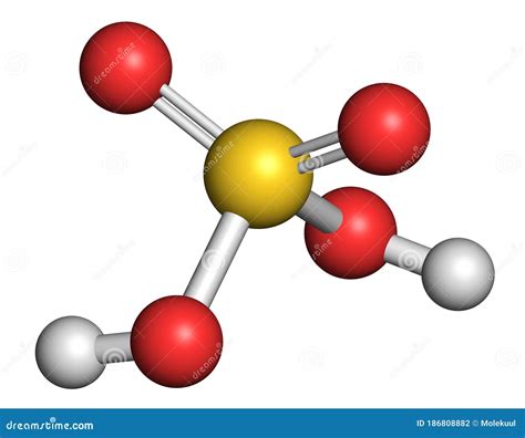 Sulfur Acid Molecule. Strong Mineral Acid. Used As Electrolyte in Lead ...