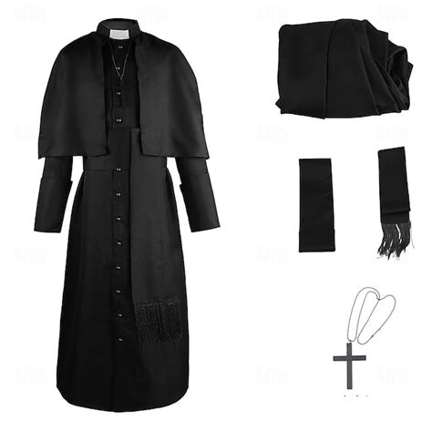 Retro Vintage Medieval Renaissance Coat Fancy Costume Priest Fancy ...