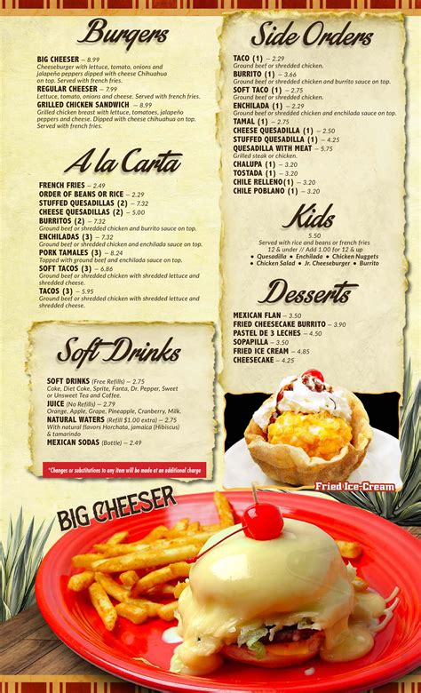 LOS CABOS MEXICAN RESTAURANT menu in Germantown, Tennessee, USA