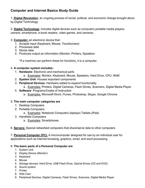 Basic Computer Study Guide 的图像结果