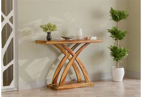 Buy Collins Console Table ( Teak Finish ) Online in India | UrbanWood