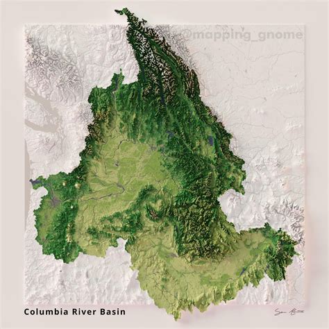 Topographic Relief Map of the Columbia River Basin : r/MapPorn