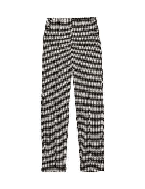 Buy Twill Checked Straight Leg Trousers at Marks & Spencer