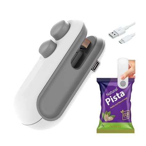 2-in-1 Mini Bag Sealer & Cutter Rechargeable USB Food Packet Sealer ...