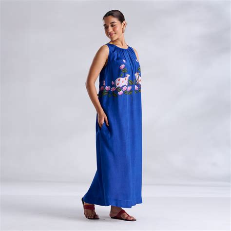 Buy Surbhi Shantoon Maxi Dress - Royal Blue | Rustorange