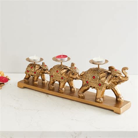 Buy Kenton Elephant Votive Beaded Candle Holder from Home Centre at ...