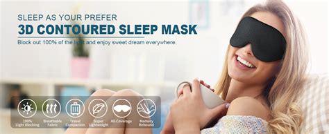 Buy INSIME 3D Memory foam Sleeping Mask For Men Women Sleep Mask Blind ...