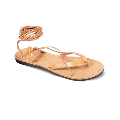 Women Leather Sandals Tsakiris 931, Natural