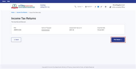 Offline Utility for ITRs User Manual | Income Tax Department