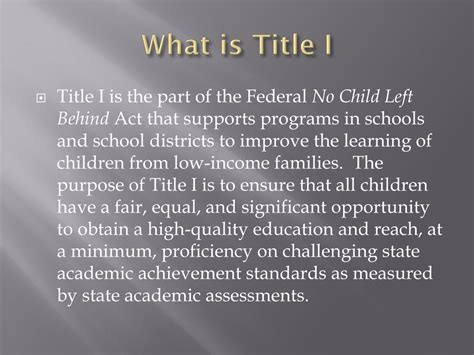 PPT - Title I Program Parent Orientation Wasilla high School PowerPoint ...