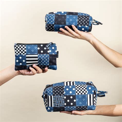 Blue box pouches (Set of 3) – TSANTA