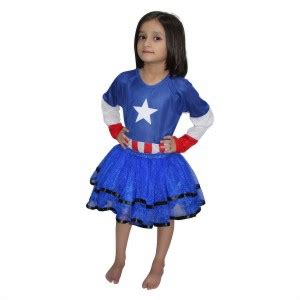 KAKU FANCY DRESSES Little Captain Superhero Dress for Girls, Hero ...