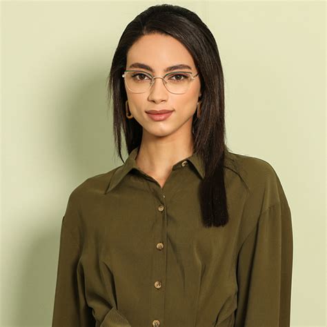 Buy Gold Green Half Rim Cat Eye Vincent Chase SLEEK STEEL VC E13392-C1 ...