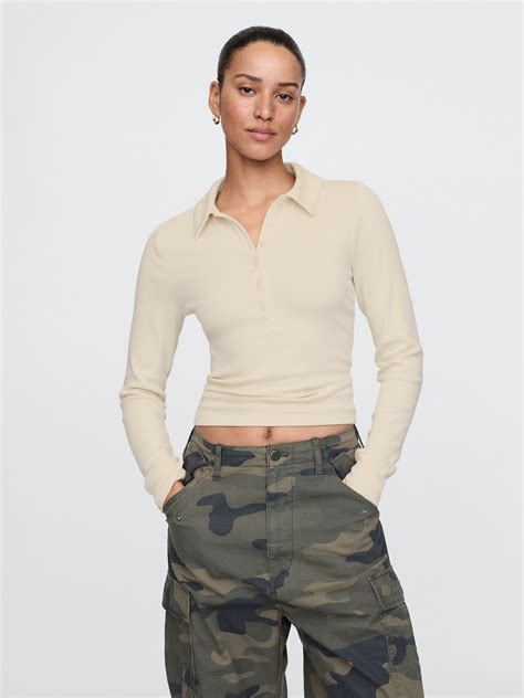 Modern Cropped Polo Shirt | Gap