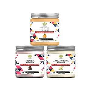 Haria Naturals 100% Pure & Naturals Vitamin-C Powder 100gm & Reetha ...