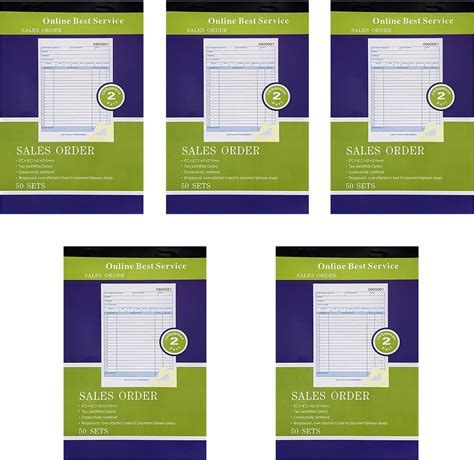 Buy Online Best Service 5 Pack Large Sales Order Book Receipt Invoice ...