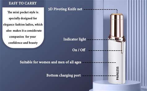 Painless Hair Removal for Women, Painless Premium Eyebrow Trimmer USB ...