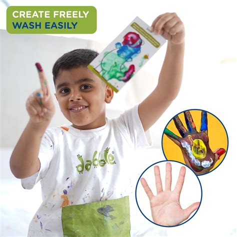 Non-Toxic Finger Paint Set for Toddlers and Kids - Dabble PlayArt