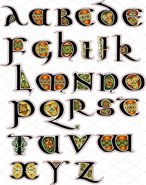 Decorative Celtic Alphabet, a Decorative Illustration by AonCelticArt ...