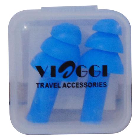 Buy Viaggi Soft Silicone Ear Plugs 0091, Blue, 1 Pair | 19 Minutes ...