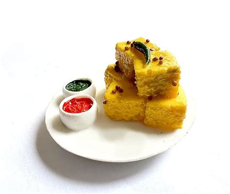 Buy the monument shop Dhokla Miniature Food 3D Fridge Magnet Best ...