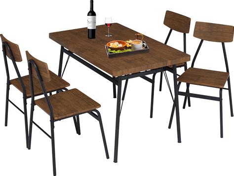 Buy Kinlife 5pcs Modern Dining Table Set - Kitchen Furniture Table and ...