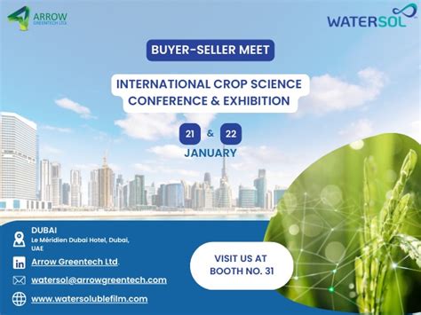 Arrow Greentech Ltd. to Showcase Water-Soluble Film packaging at ICSCE ...