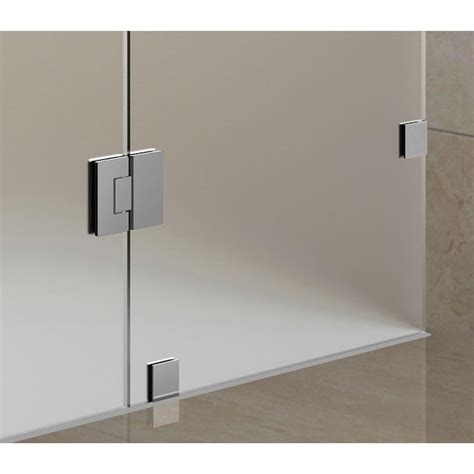 Aston Avalux Stainless Steel 40-in x 72-in Frameless Hinged Shower Door ...