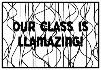 OUR CLASS IS LLAMAZING! Llama Coloring Pages, Llama Pattern Art ...
