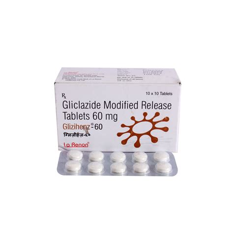 Glizihenz-60mg Tablet 10's Price, Uses, Side Effects, Composition ...