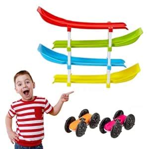Toy Kingdom Ramp Racer Toy with 4 Cars & 4 Ramps | Educational Racing ...