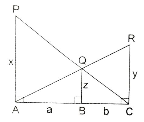 In the given figure, each of PA, QB and RC is perpendicular to Ac. If ...