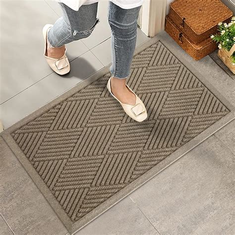 Sturdy Front Door Mat, Absorbent Muddy Dirt Resist Welcome Door Mats ...