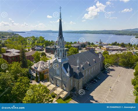 Magog City Aerial View, Quebec QC, Canada Stock Photo - Image of ...