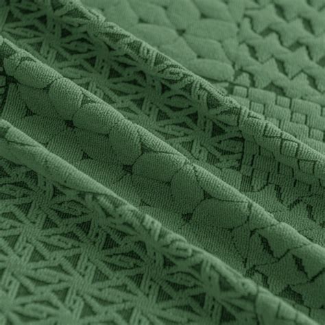 Subrtex Patchwork Green Jacquard Chair Slipcover 47-in W x 41-in H x 42 ...