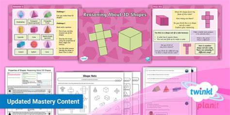 Y5 Properties of Shape Planit Maths Lesson 9 Reasoning about 3D Shapes