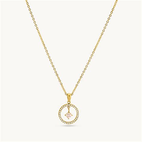 Eternal Glow Crystal Circle Necklace – PALMONAS