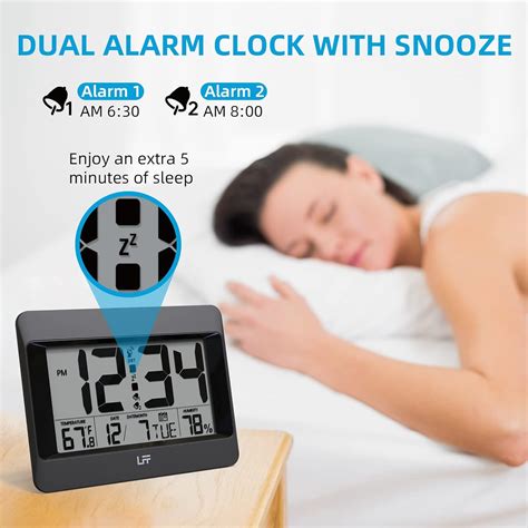 Buy LFF Atomic Clock, Auto Set Digital Wall Clock Battery Operated ...